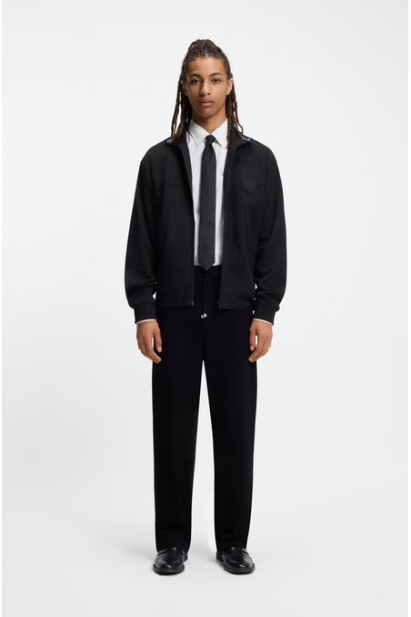 CAMISA SLIM FIT DE LONA DE ALGODÓN ELÁSTICO CAMISA SLIM FIT HOMBRE