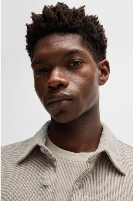 CAMISA OVERSIZE FIT DE ALGODÓN CON ESTRUCTURA CAMISA OVERSIZE FIT HOMBRE