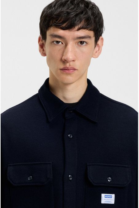 CAMISA OVERSIZE FIT DE ALGODÓN CON ESTRUCTURA CAMISA OVERSIZE FIT HOMBRE