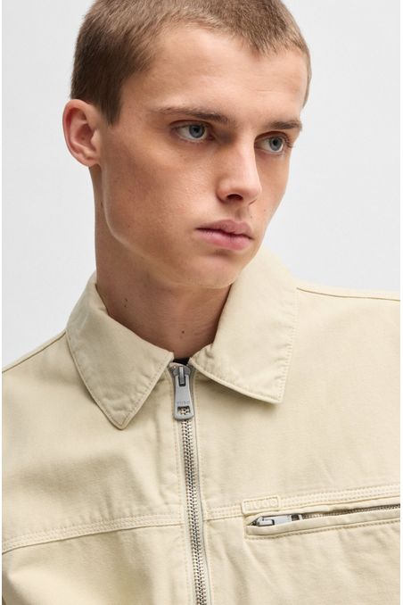 CHAQUETA ACOLCHADA REGULAR FIT EN LONA DE ALGODÓN CHAMARRA REGULAR FIT HOMBRE
