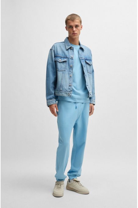 PANTALONES DE CHÁNDAL EN FELPA DE ALGODÓN CON LOGO HAPPY HUGO PANTALONES REGULAR FIT HOMBRE