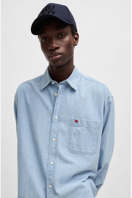 GORRA DE SARGA DE ALGODÓN CON LOGO BORDADO GORRA HOMBRE