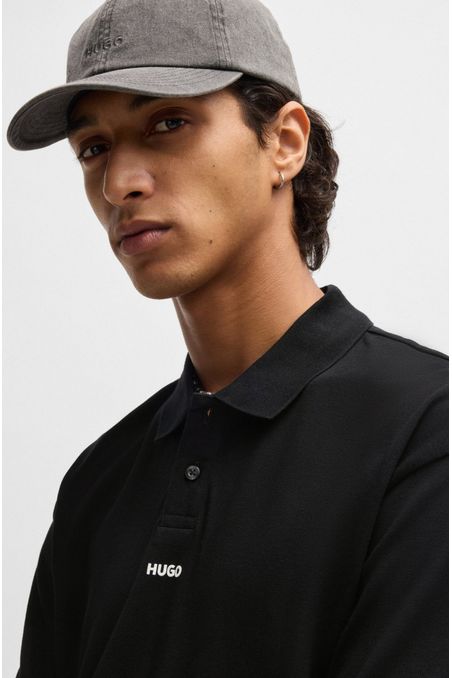 POLERA DE PIQUÉ DE ALGODÓN CON LOGO ESTAMPADO POLO RELAXED FIT HOMBRE