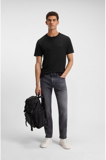 POLERA REGULAR FIT DE HILO DE ALGODÓN CON DETALLE DE LOGOTIPO HOMBRE