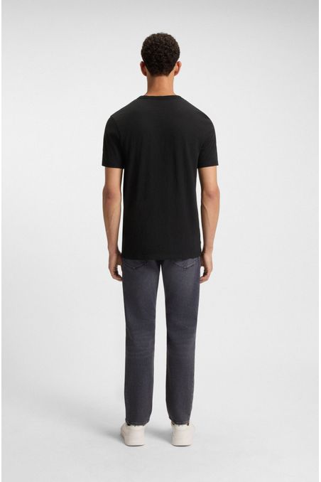 POLERA REGULAR FIT DE HILO DE ALGODÓN CON DETALLE DE LOGOTIPO HOMBRE