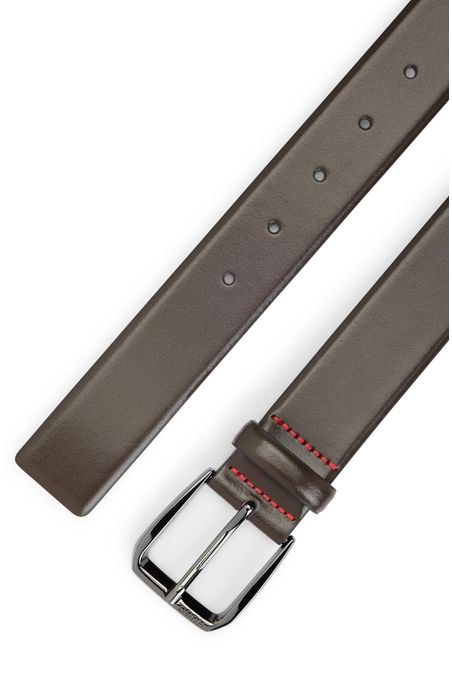 CINTURÓN DE PIEL ITALIANA CON HEBILLA DE LA MARCA FORMAL HOMBRE