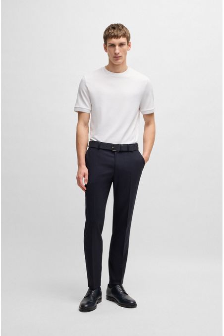 POLERA REGULAR FIT EN SIRSACA DE ALGODÓN PLAYERA REGULAR FIT HOMBRE