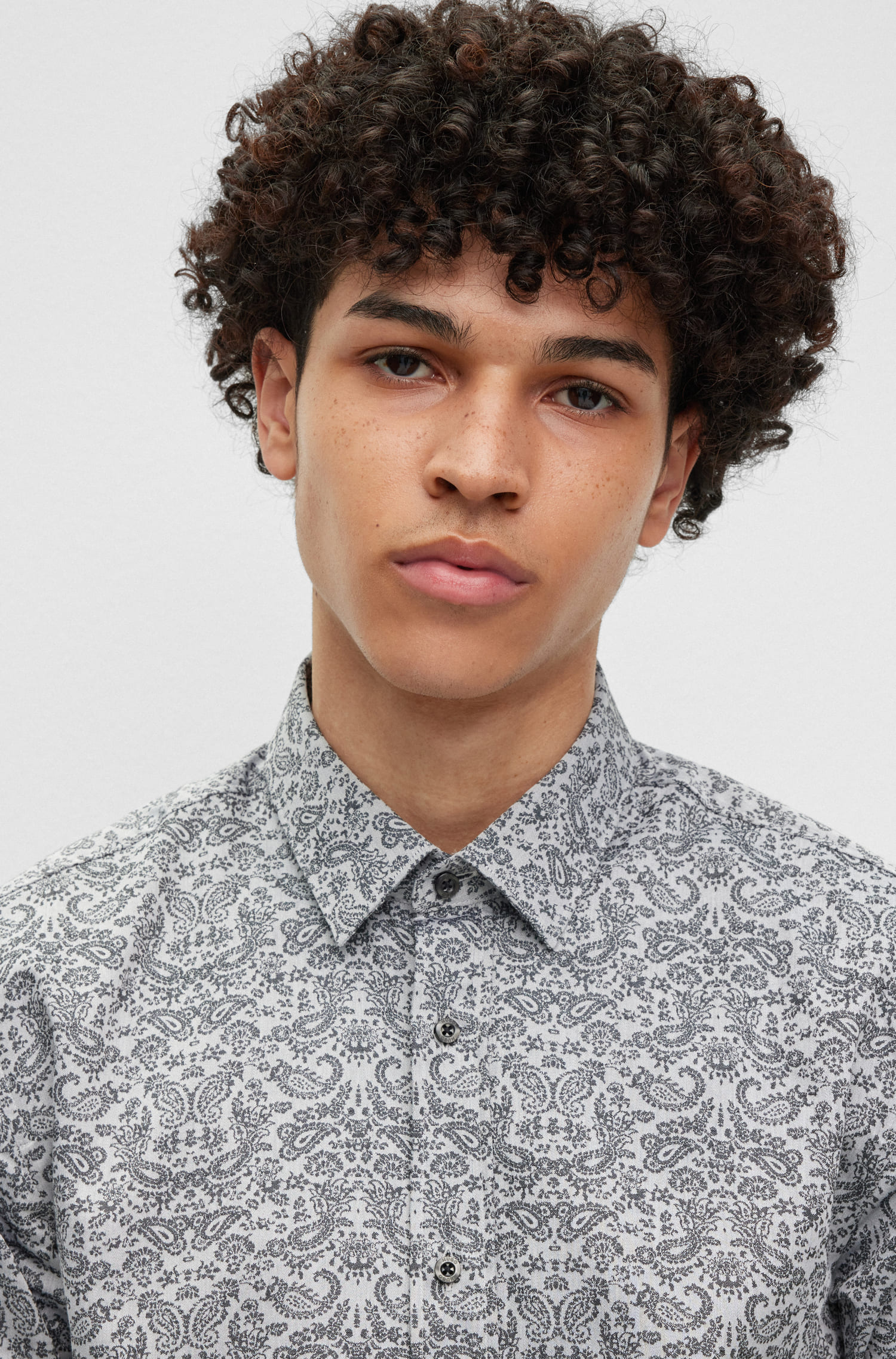 CAMISA EXTRA SLIM FIT DE JACQUARD DE ALGODÓN HOMBRE