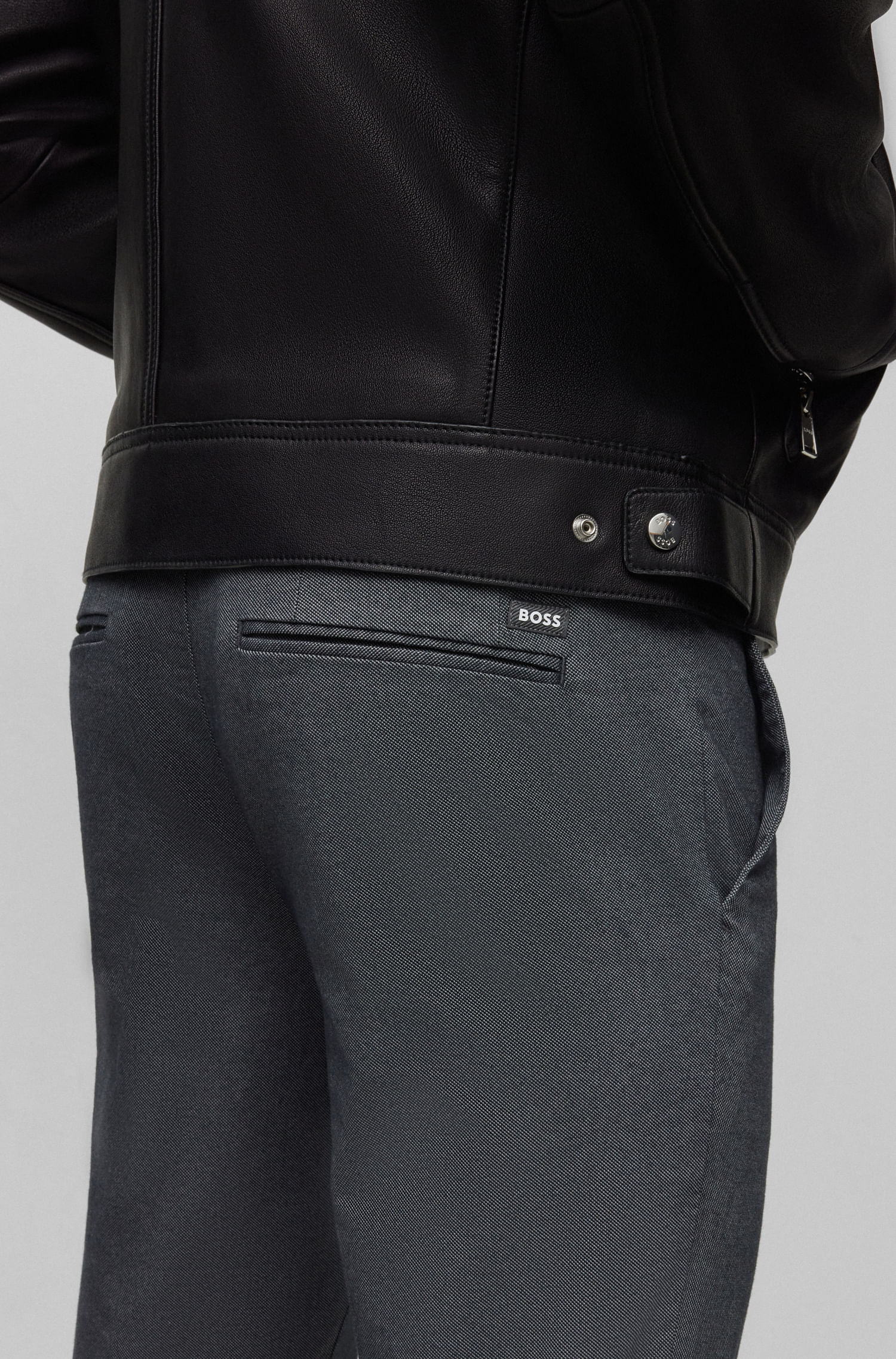 PANTALÓN SLIM FIT DE ALGODÓN ELÁSTICO HOMBRE