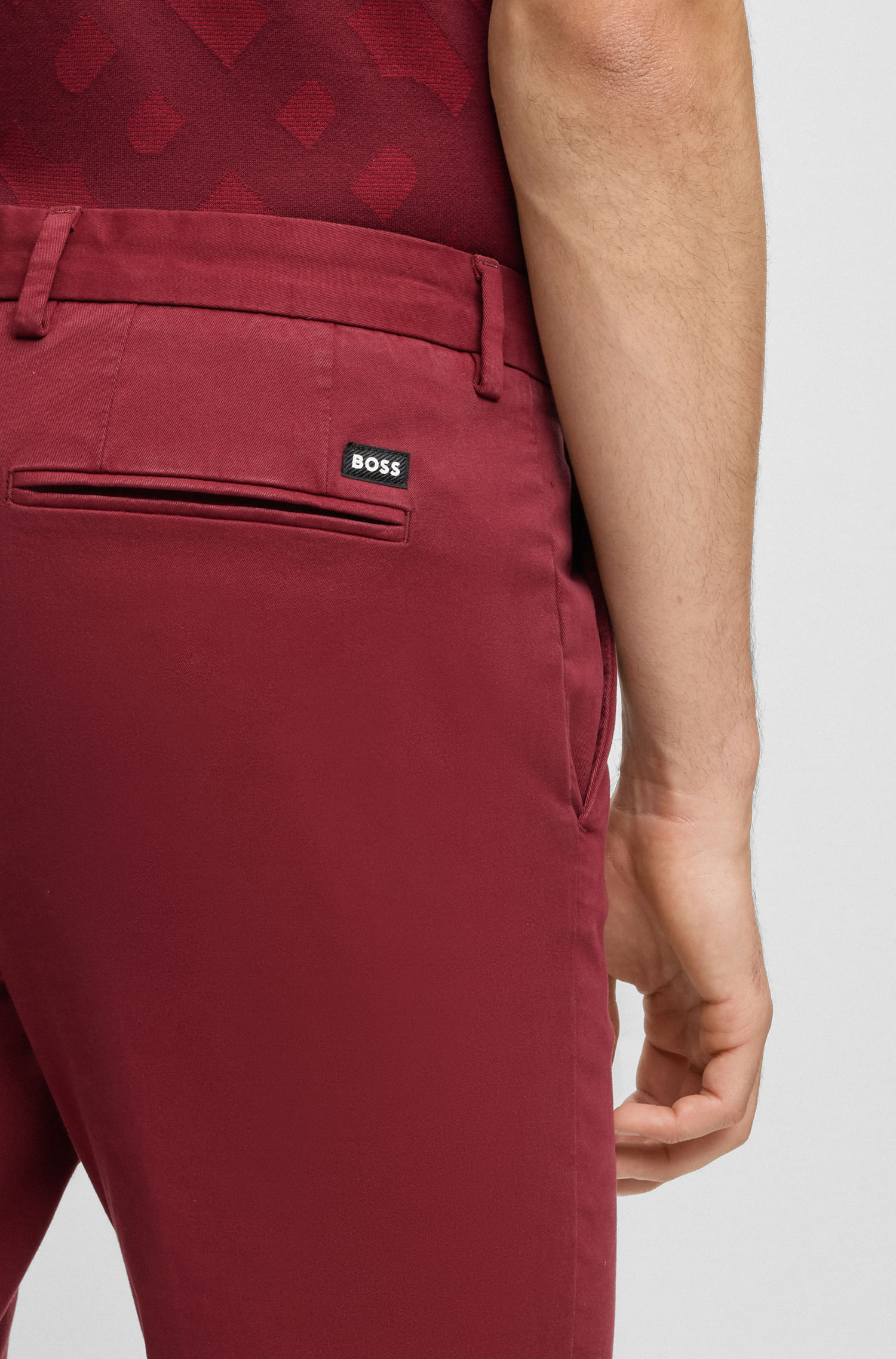 PANTALÓN SLIM FIT DE ALGODÓN ELÁSTICO HOMBRE
