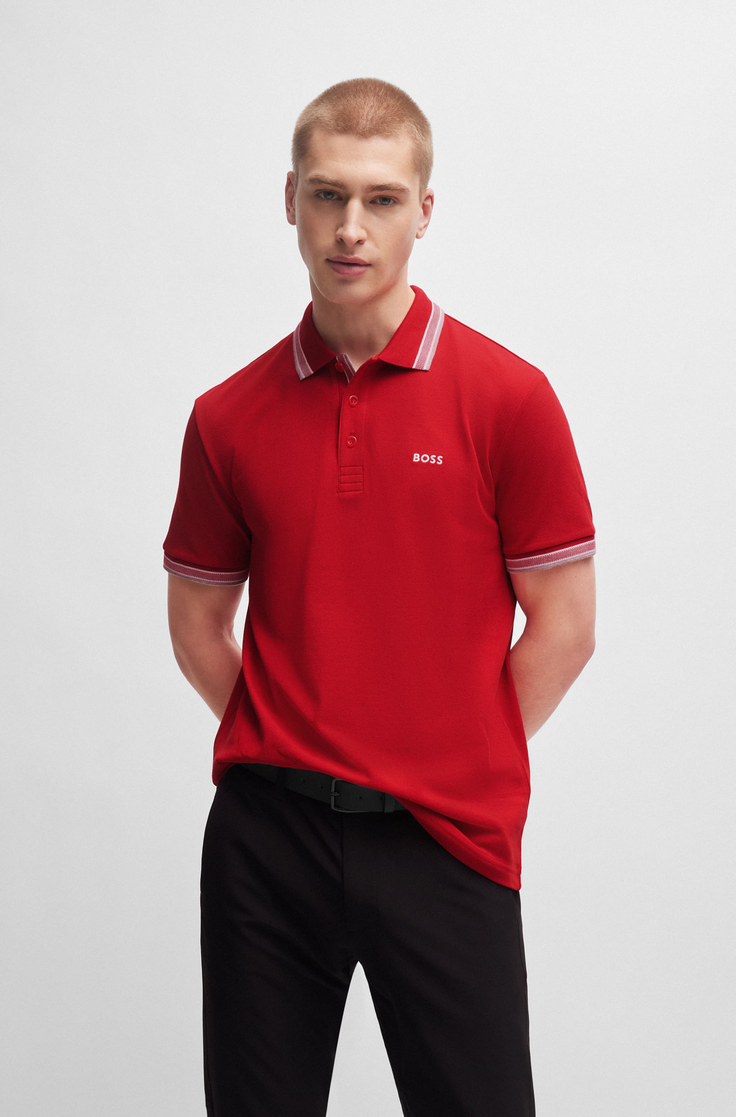 POLO REGULAR FIT DE ALGODÓN CON DETALLES HOMBRE