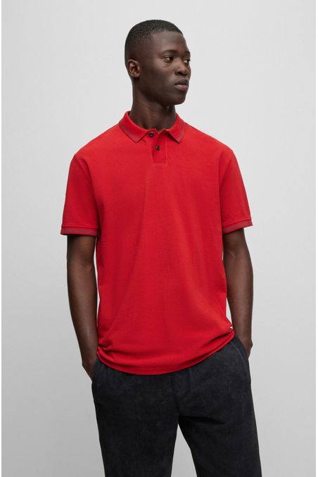 POLO REGULAR FIT DE ALGODÓN CON DETALLES HOMBRE