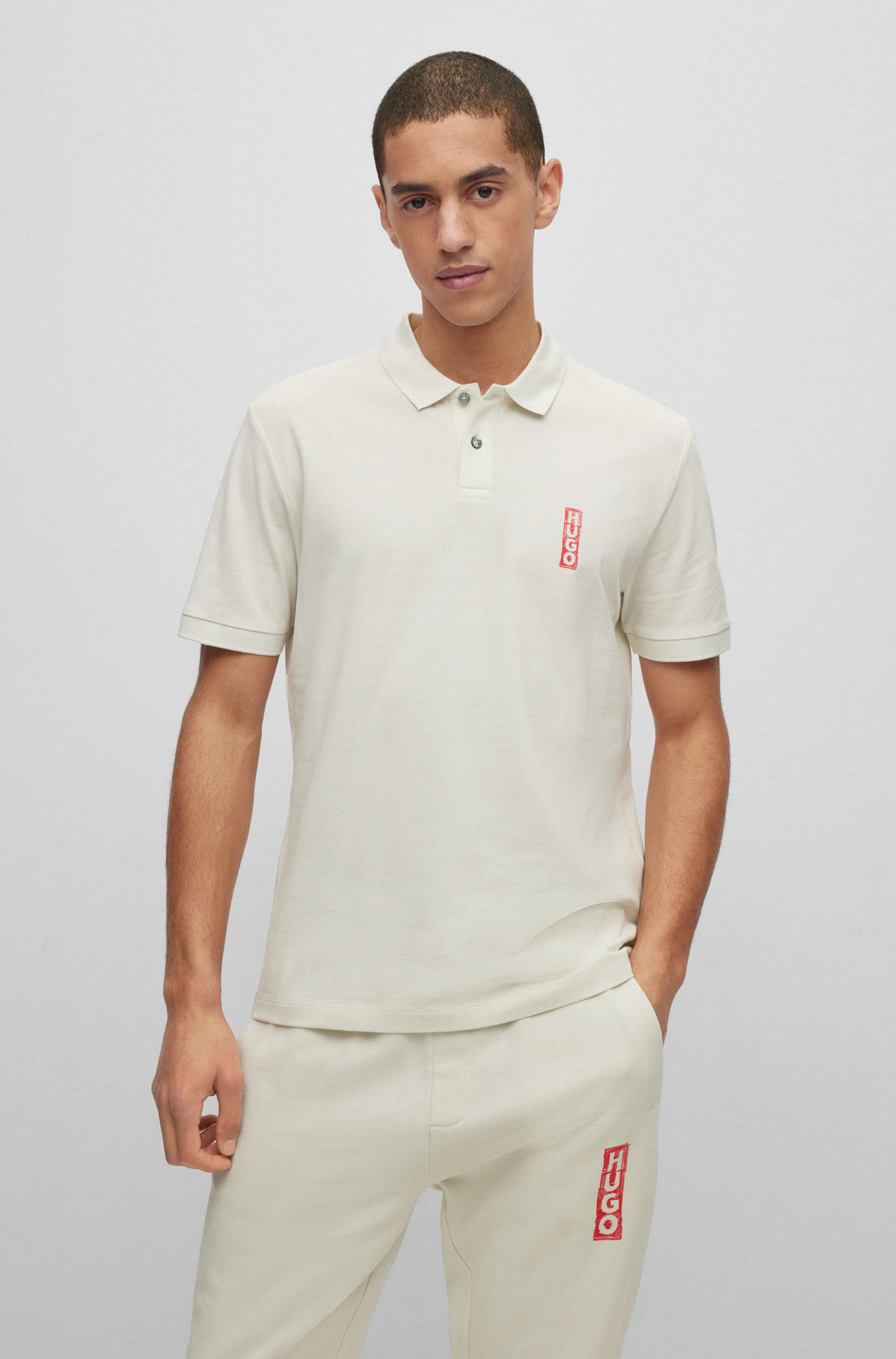 POLO REGULAR FIT DE ALGODÓN CON LOGO HOMBRE