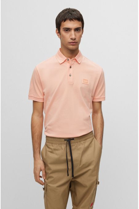 POLO SLIM FIT DE ALGODÓN CON INSIGNIA DE LOGO HOMBRE