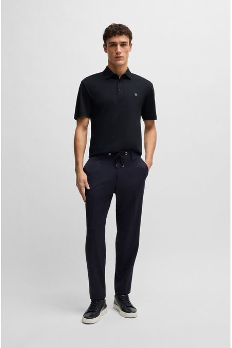 POLO REGULAR FIT DE ALGODÓN MERCERIZADO CON MONOGRAMA DOBLE HOMBRE