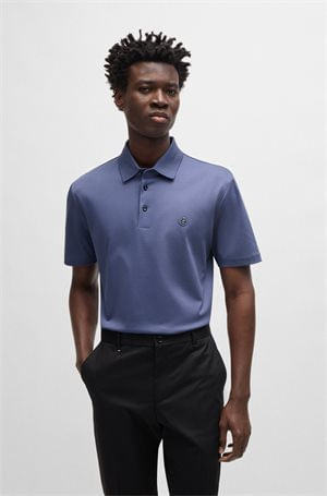 POLO REGULAR FIT DE ALGODÓN MERCERIZADO CON MONOGRAMA DOBLE HOMBRE