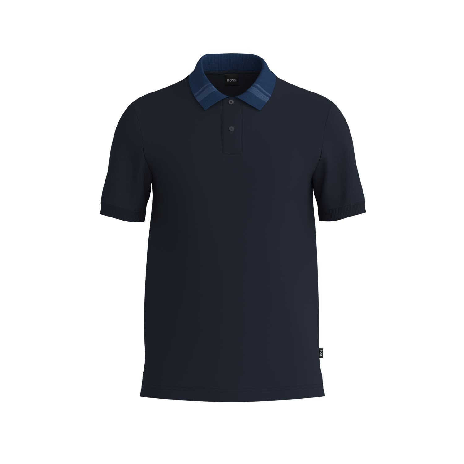 POLO DE ALGODÓN MERCERIZADO CON RAYAS EN EL CUELLO HOMBRE