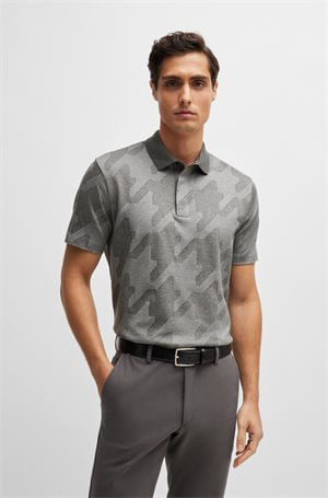 POLO SLIM FITDE ALGODÓN MERCERIZADO CON JACQUARD HOMBRE