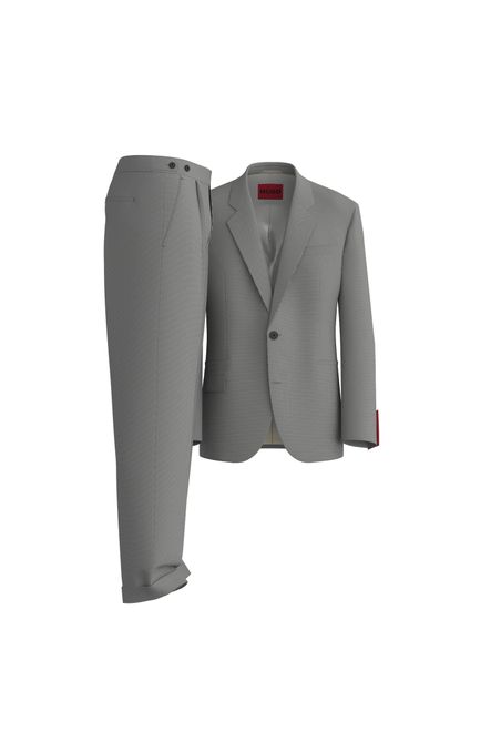 TRAJE FORMAL EN MEZCLA DE MATERIALES HOMBRE