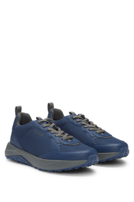 ZAPATILLAS DE DIFERENTES MATERIALES CON DETALLE DE CINTA HOMBRE