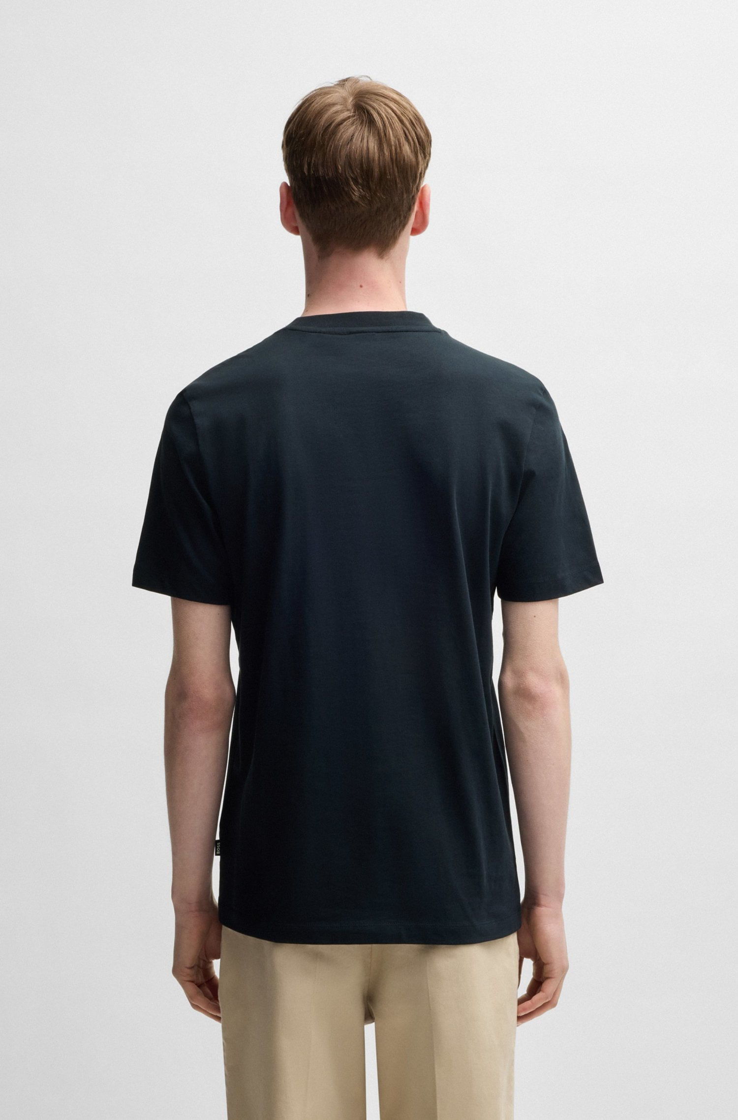 POLERA REGULAR FIT DE PUNTO DE ALGODÓN CON LOGO CALIGRAFIADO PLAYERA REGULAR FIT HOMBRE