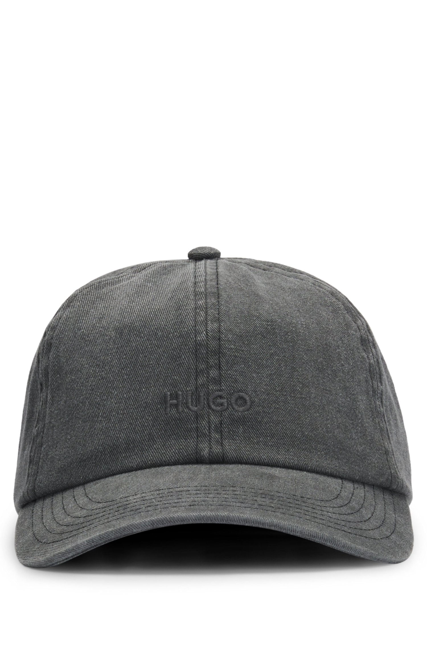GORRA DE SARGA DE ALGODÓN DE SEIS PANELES CON LOGO BORDADO GORRA HOMBRE