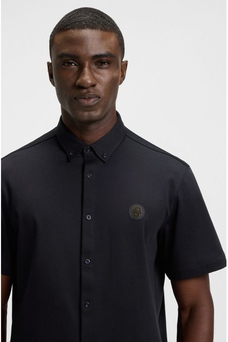 CAMISA REGULAR FIT EN PUNTO DE ALGODÓN CAMISA REGULAR FIT HOMBRE