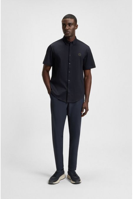 CAMISA REGULAR FIT EN PUNTO DE ALGODÓN CAMISA REGULAR FIT HOMBRE