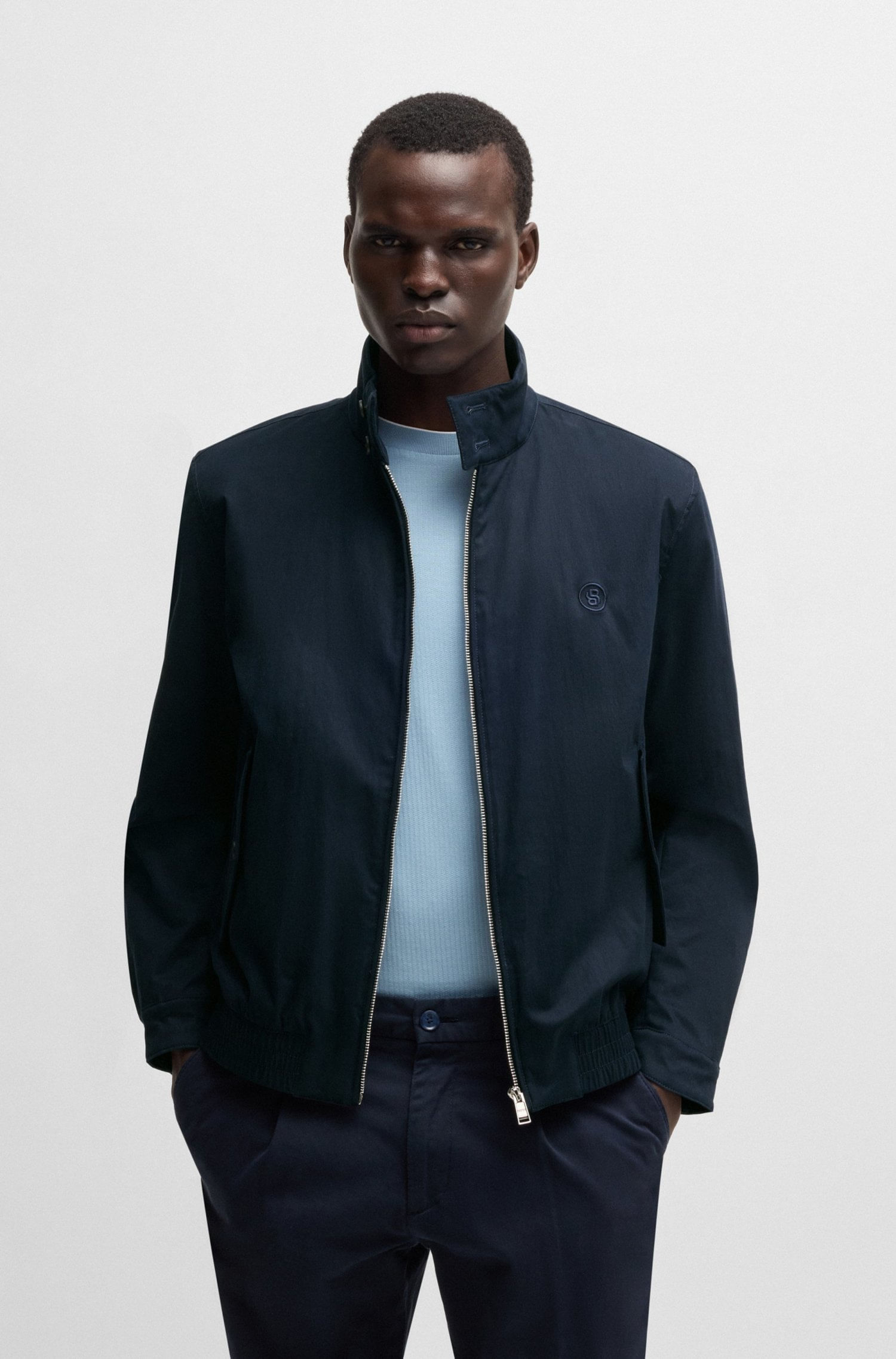 CHAQUETA DE ALGODÓN CON MONOGRAMA DOUBLE B CHAMARRA REGULAR FIT HOMBRE