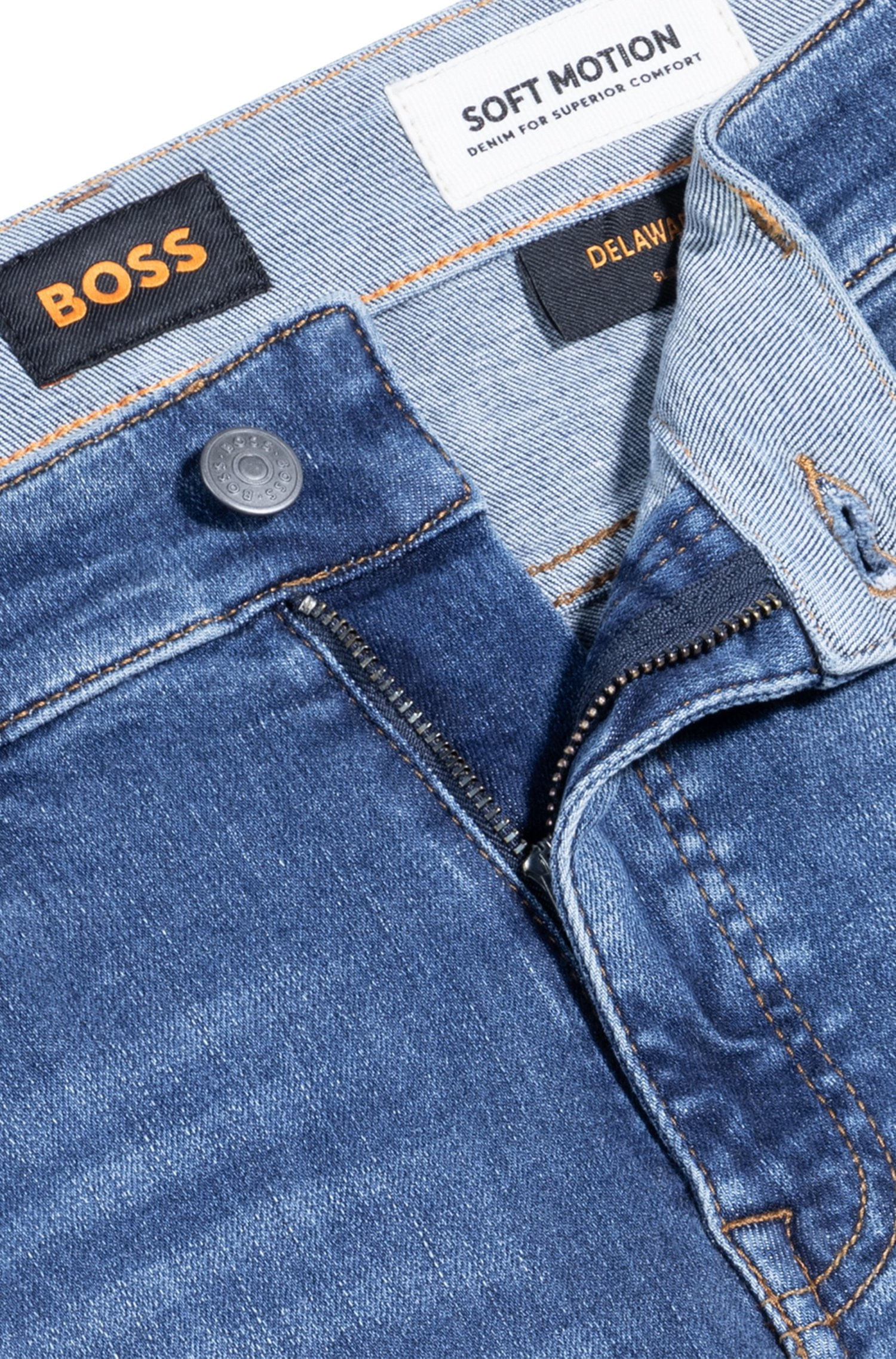 JEANS DELAWARE SLIM FIT EN TEJIDO VAQUERO AZUL SUAVE QUE FACILITA EL MOVIMIENTO JEANS SLIM FIT HOMBRE