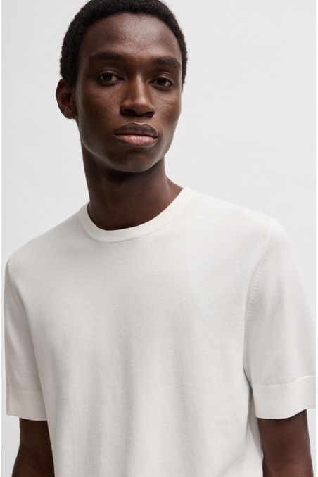 JERSEY DE MANGA CORTA SLIM FIT DE PUNTO SUETÉR SLIM FIT HOMBRE