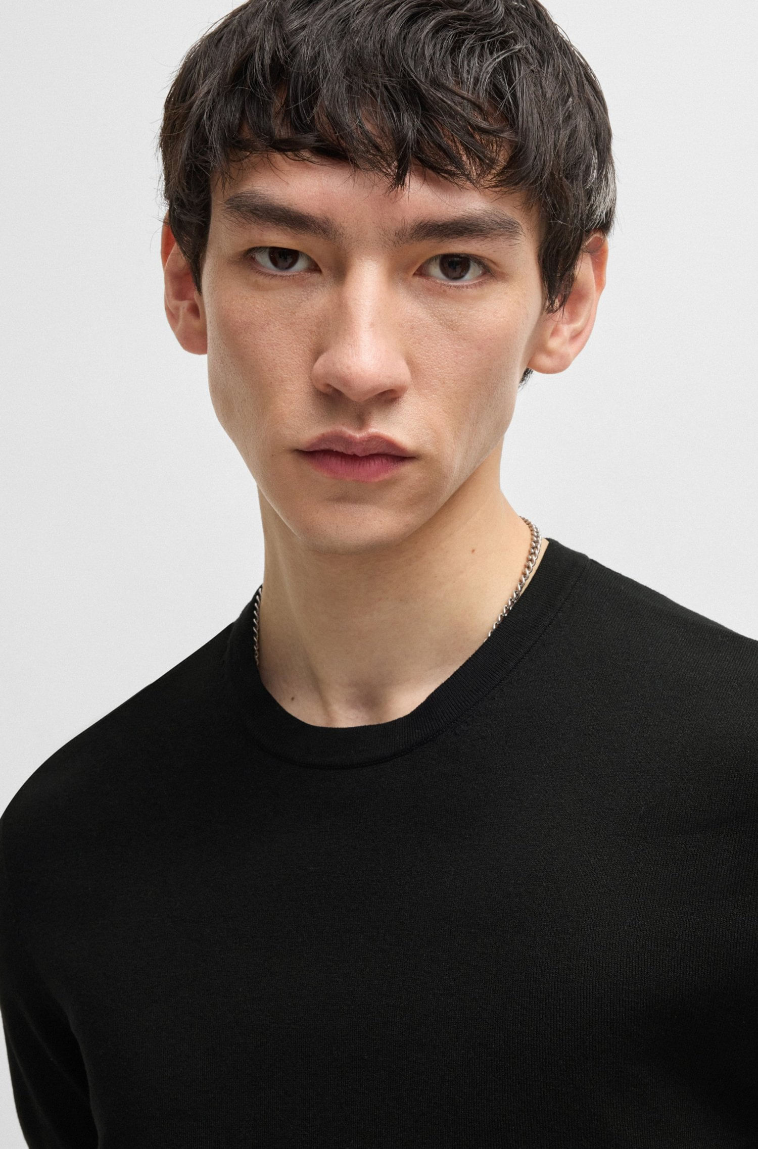 JERSEY DE MANGA CORTA SLIM FIT DE PUNTO SUETÉR SLIM FIT HOMBRE