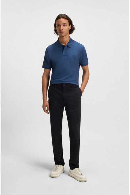 POLO SLIM FIT DE ALGODÓN ELÁSTICO CON PARCHE DE LOGO POLO SLIM FIT HOMBRE