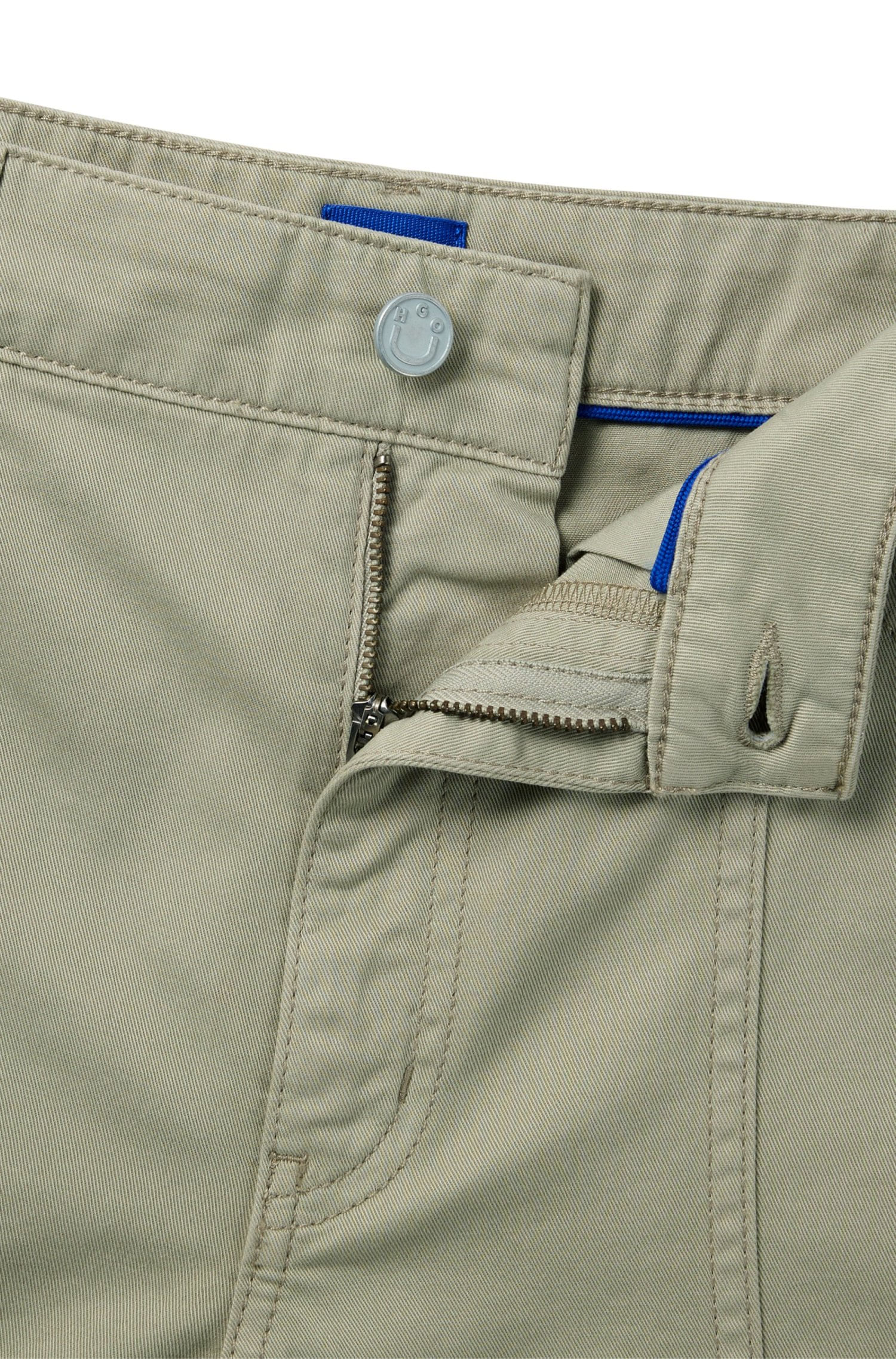 SHORTS DE SARGA DE ALGODÓN CON CREMALLERAS LATERALES SHORTS REGULAR FIT MUJER