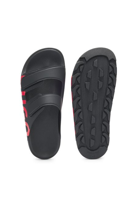 SANDALIAS CON LOGO Y DOS TIRAS DE CIERRE POR CONTACTO MOCASINES HOMBRE