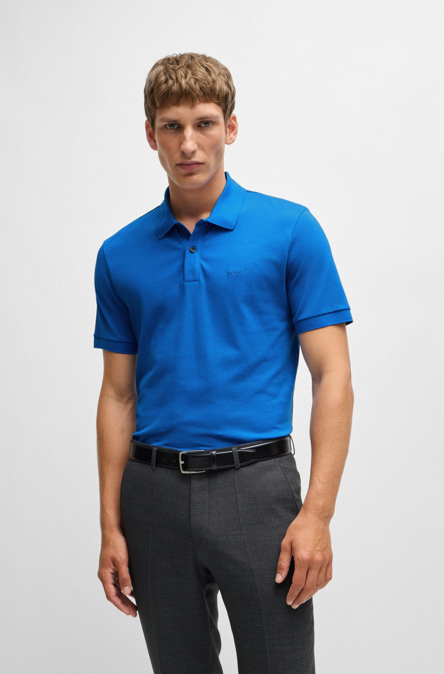 POLO REGULAR FIT DE ALGODÓN CON LOGO BORDADO HOMBRE
