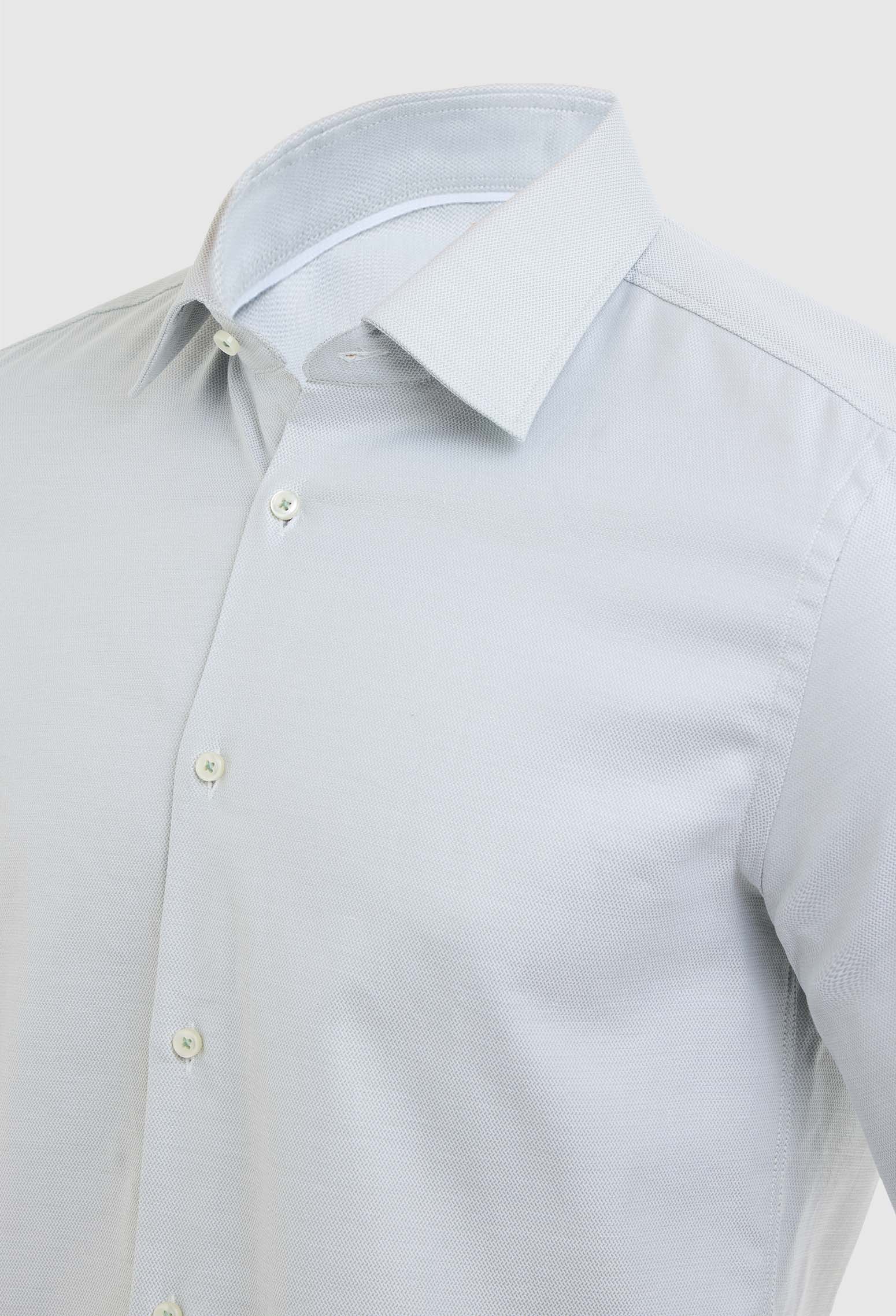 CAMISA REGULAR FIT EN SARGA DE ALGODÓN ELÁSTICO CAMISA REGULAR FIT HOMBRE