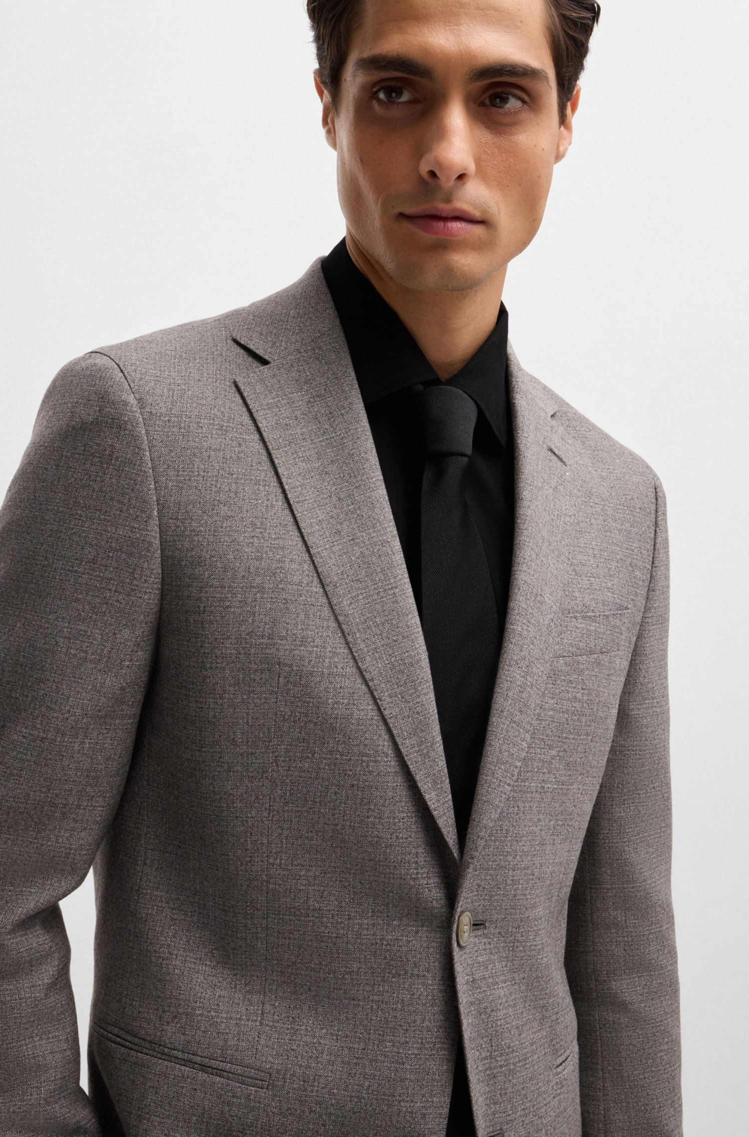 CAMISA SLIM FIT DE ALGODÓN ITALIANO CON INICIALES EN JACQUARD CAMISA SLIM FIT HOMBRE