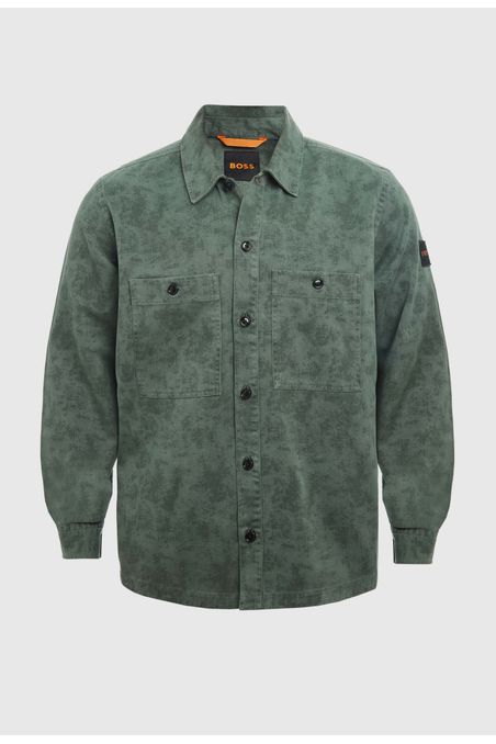 CAMISA SLIM FIT DE ALGODÓN ITALIANO CON INICIALES EN JACQUARD CAMISA SLIM FIT HOMBRE