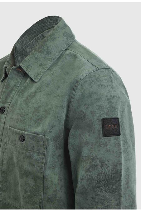 CAMISA SLIM FIT DE ALGODÓN ITALIANO CON INICIALES EN JACQUARD CAMISA SLIM FIT HOMBRE