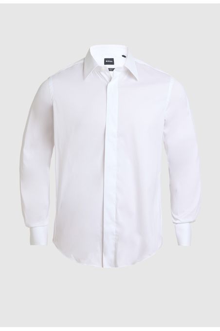 CAMISA SLIM FIT DE PUNTO ELÁSTICO TÉCNICO JASPEADO CAMISA SLIM FIT HOMBRE