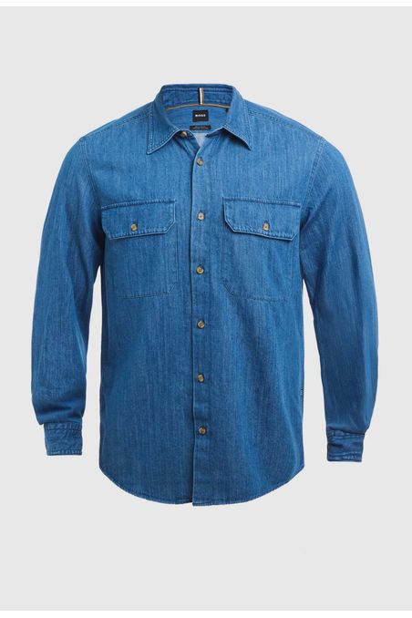 CAMISA SLIM FIT ESTAMPADA EN TEJIDO TÉCNICO CAMISA SLIM FIT HOMBRE