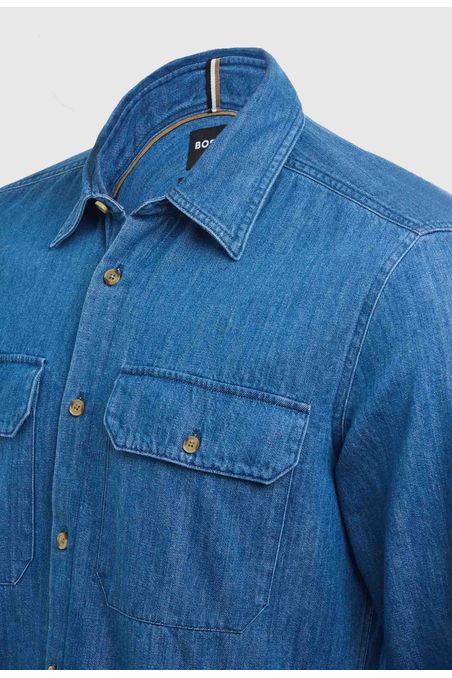 CAMISA SLIM FIT ESTAMPADA EN TEJIDO TÉCNICO CAMISA SLIM FIT HOMBRE