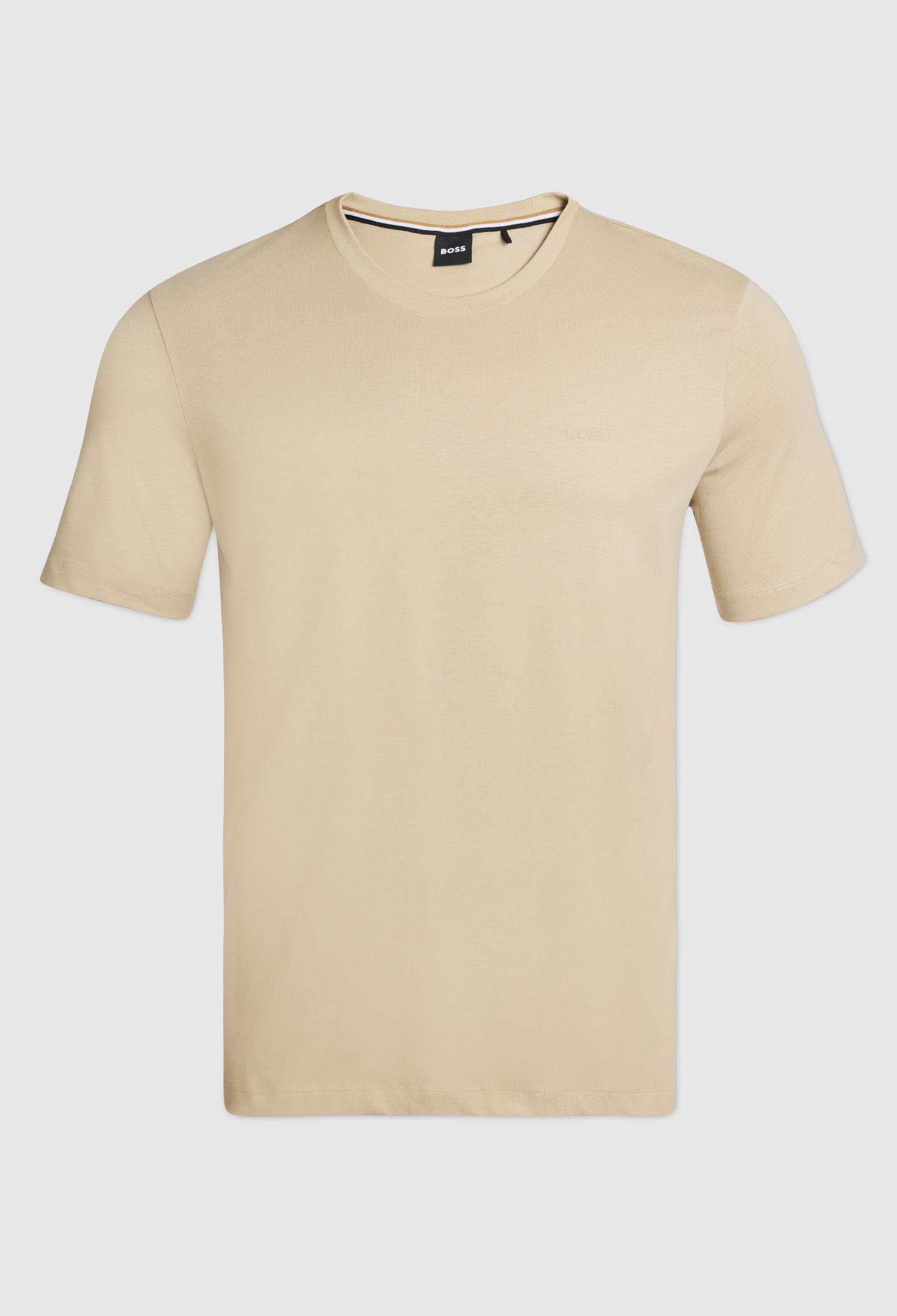 CAMISETA DE PUNTO DE ALGODÓN CON DETALLE DE LOGO PLAYERA REGULAR FIT HOMBRE