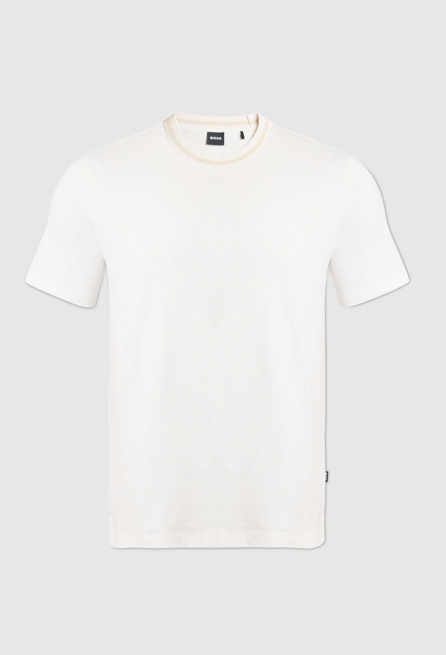 CAMISETA REGULAR FIT DE ALGODÓN INTERLOCK CON ILUSTRACIÓN DE LÍNEAS FINAS PLAYERA REGULAR FIT HOMBRE