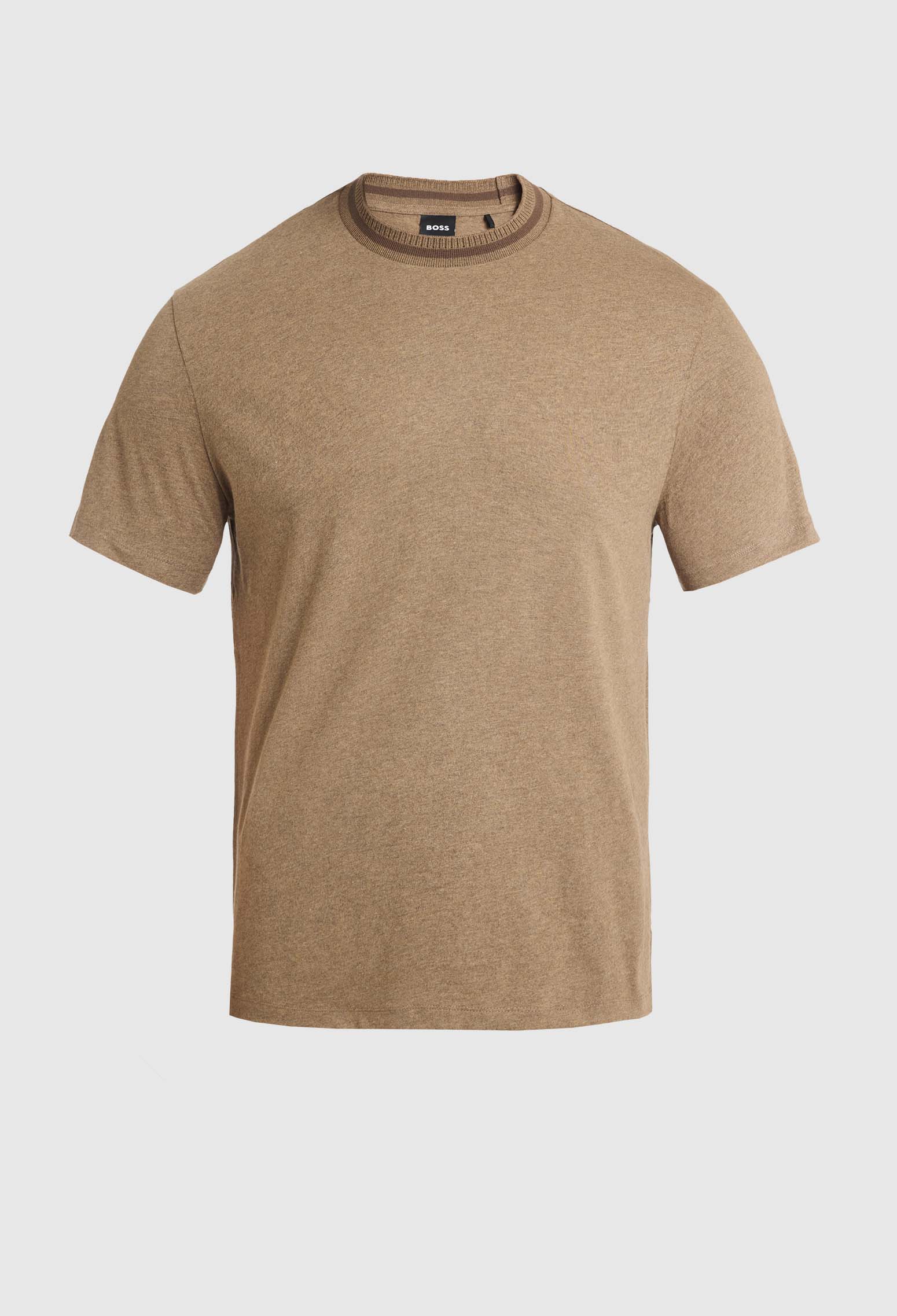 CAMISETA REGULAR FIT DE ALGODÓN INTERLOCK CON ILUSTRACIÓN DE LÍNEAS FINAS PLAYERA REGULAR FIT HOMBRE