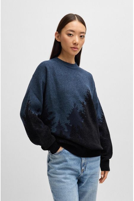 JERSEY REGULAR FIT DE ALGODÓN EN DOS TONOS HOMBRE