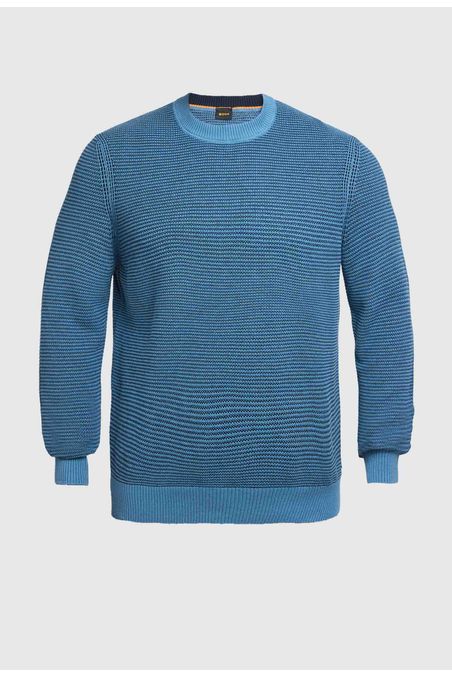 JERSEY REGULAR FIT DE ALGODÓN EN DOS TONOS SUETÉR REGULAR FIT HOMBRE