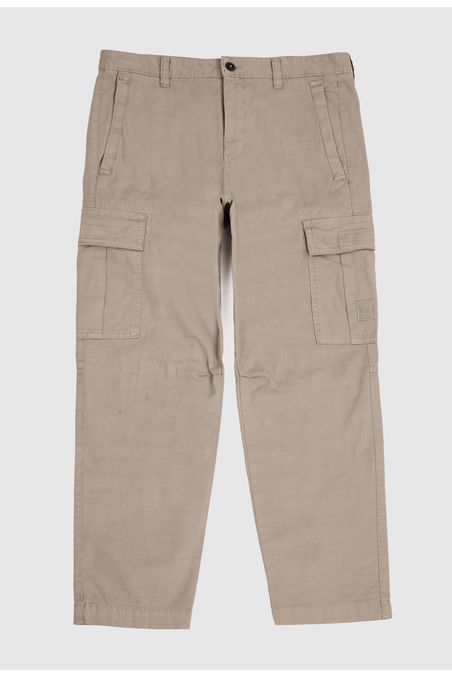 PANTALONES SLIM FIT DE ALGODÓN ESTRUCTURADO PANTALONES CASUALES SLIM FIT HOMBRE