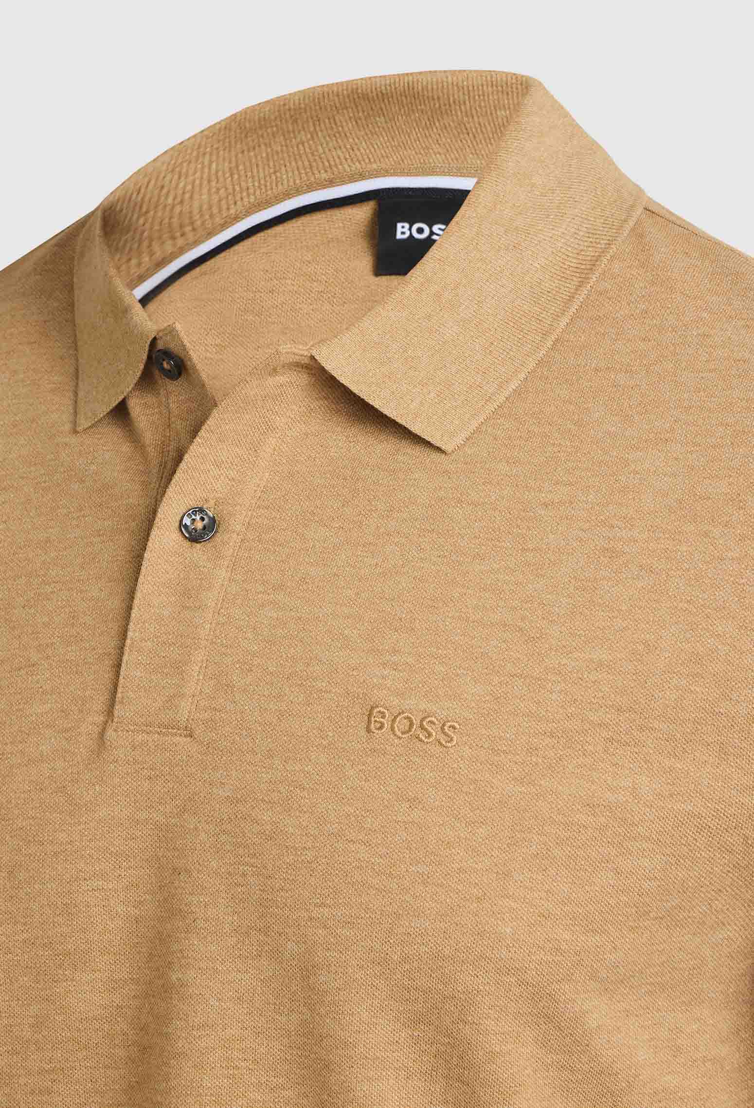 POLO DE ALGODÓN MERCERIZADO CON MOTIVO DE JACQUARD POLO REGULAR FIT HOMBRE